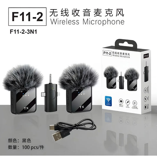 MICROFONO SOLAPA INALAMBRICO F11-2